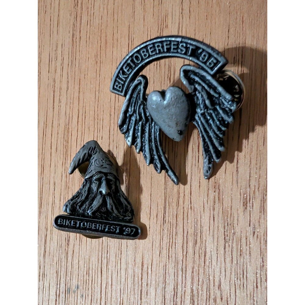 Vintage Biketoberfest Pins Lot 1995 1997 Daytona Beach Biker Pewter
